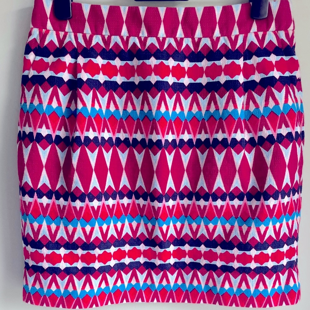 J. Crew Red White and Blue Mini Skirt with Pockets